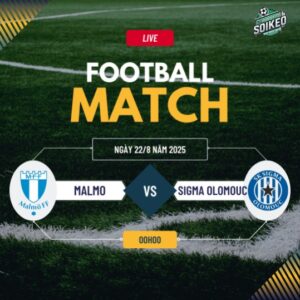 Soi kèo Malmo vs Sigma Olomouc 00h00 ngày 22/8 Europa League